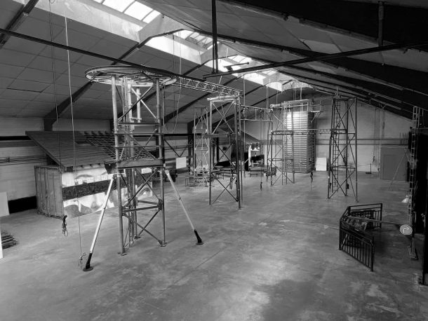 Centre Jarnias Formation de Leforest, structure intérieure équipée pour les formations travaux en hauteur, cordistes, échafaudages et télécom